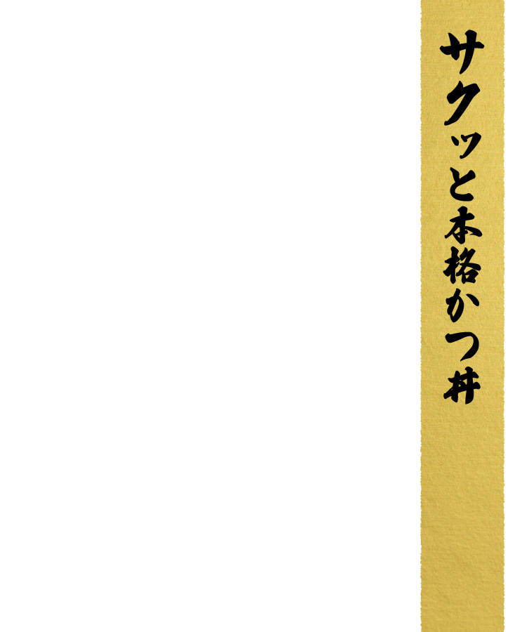 サクッと本格かつ丼